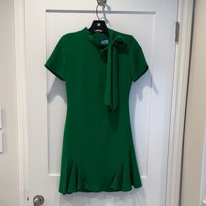 CeCe Green Mini Dress with Bow Accent